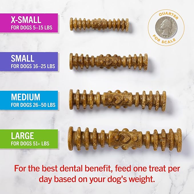 Stella & Chewy's Dental Delights with Freeze-Dried Chicken - Extra Small Dental Treats for Dogs, 5.5 Ounce Bag