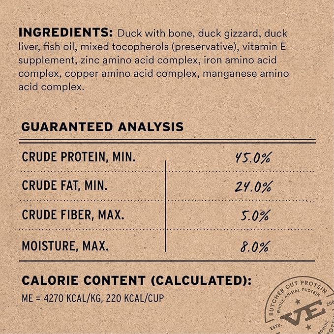 Vital Essentials® Freeze-Dried Raw Duck Entree & Mixer Dog Food Crunchy Mini Nibs, 5.5 oz