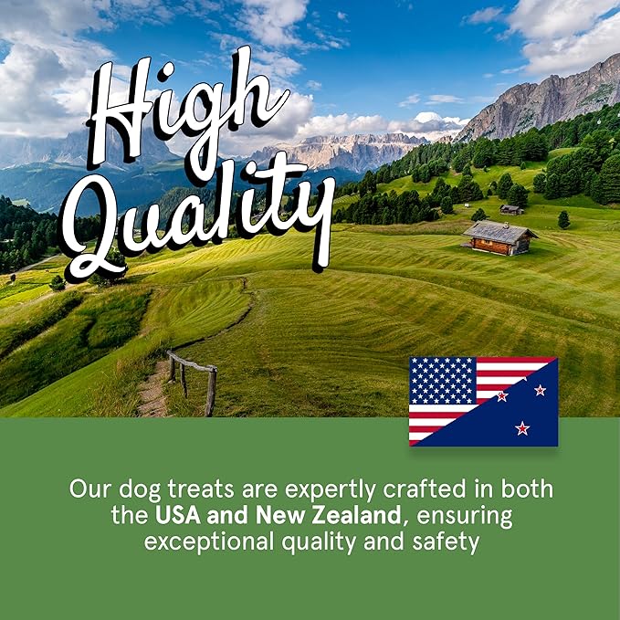 Real Meat Dog Treats - Two 12oz Bag of Bite-Sized Air-Dried Beef Jerky for Dogs - Grain-Free Jerky Treats with 95% Free-Range, Grass Fed Beef - All-Natural High Protein Treats