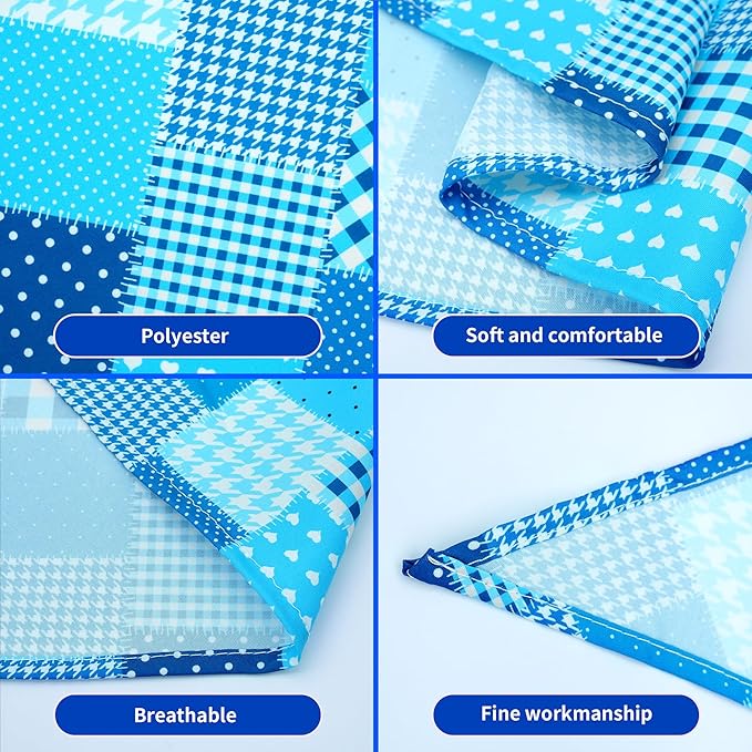 10pcs Dog Bandanas Patchwork for Large Extral Large XL XXL Breed Kerchief Triangle Bibs Scarves Pink Blue Yellow Red Girl Boy Grooming Costume