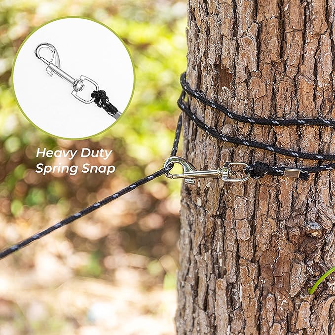 Reflective Cat Leash, 30ft Escape Proof Walking Lead Yard Long Leash, Extender Leash Training Playing Outdoor for Cats Puppy Kitten Small Dogs Rabbit Small Animals