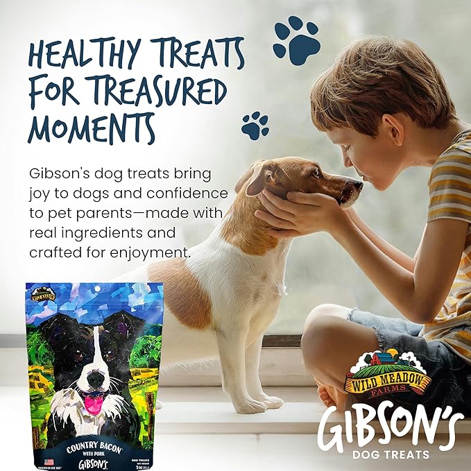 Wild Meadow Farms - Gibson's Toasted Chicken, Soft Jerky Dog Treats, Crafted with Real Meat, Aromatic, and Grain-Free for Training and Rewarding Dogs of All Breeds and Ages - 3 Ounce Pouch