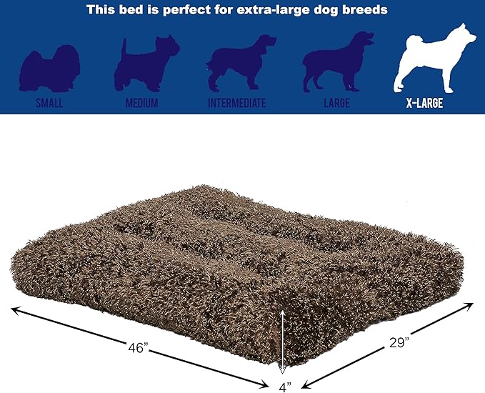 MidWest Homes for Pets Deluxe Dog Beds | Super Plush Dog & Cat Beds Ideal for Dog Crates | Machine Wash & Dryer Friendly, 1-Year Warranty, Fits 48-Inch Crate