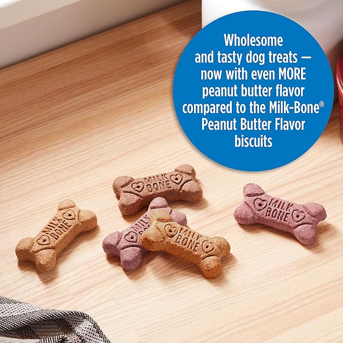 Milk-Bone Peanut Butter Flavor Naturally & Artificially Flavored Dog Biscuits - Crunchy Dog Treats - 7 Pounds (Packaging Design May Vary)
