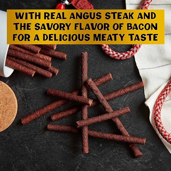 Pup-Peroni Dog Treats, Filet Mignon & Bacon Flavors, 22.5 Ounce, Made with Real Steak (Pack of 2)