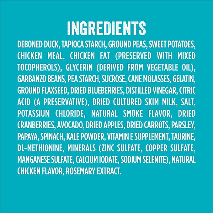 Evolve Grain Free Duck, Pea and Blueberry Jerky Bites Dog Treats (Pack of 2)