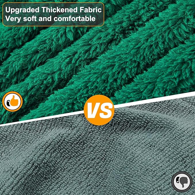 Bienbee Dog Bathrobe, Quick Drying Super Absorbent Dog Robes for After Bath, Warm Keeping Dogs Towel, Dogs Bath Supplies, Dark Green M