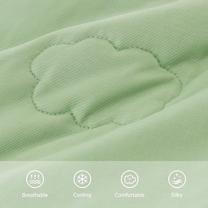 Lesure Premium Cooling Blankets for Large Dogs - Washable Dog Cooling Throw Blanket with Q-MAX>0.4,Durable Self Cooling Pet Mat for Cat, Soft Cooling Summer Blanket for Hot Weather, Green, 40x50