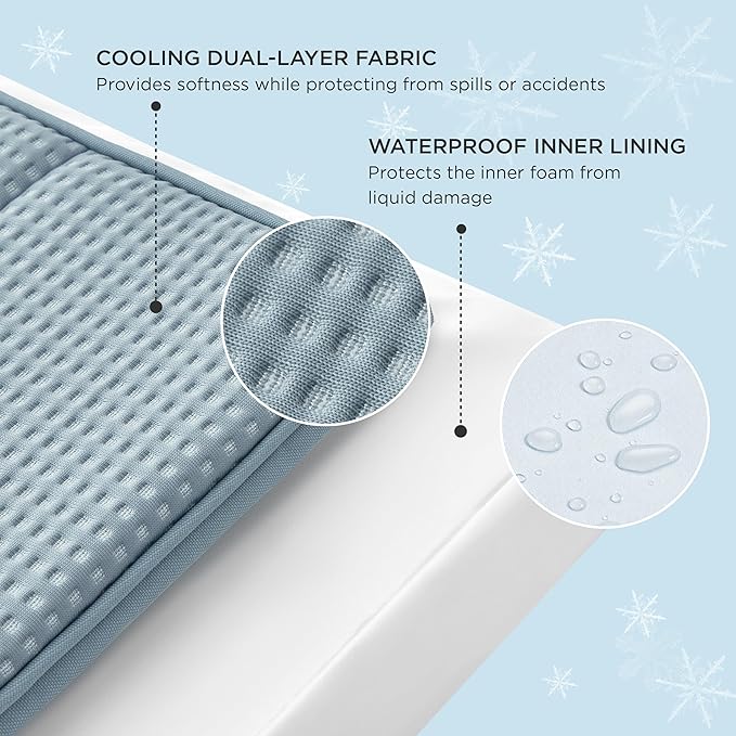 Bedsure Cooling Dog Beds Large Sized Dog - Extra-Large Orthopedic Waterproof Puppy Bed with Removable Washable Cover, Egg Crate Foam Pet Mat, Suitable for Pet Up to 100 lbs