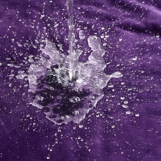 Waterproof Blanket for Bed Couch Sofa, Soft Liquid Pee Proof Pet Blanket for Dog Puppy Cat, Reversible Sherpa Fleece Furniture Protector (Dark Purple, 30x40 inches)
