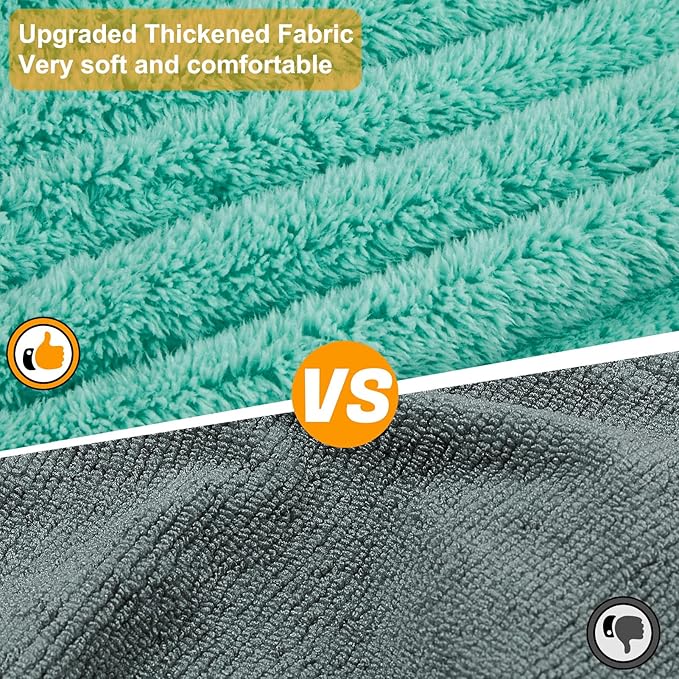 Bienbee Dog Bathrobe, Quick Drying Super Absorbent Dog Robes for After Bath, Warm Keeping Dogs Towel, Dogs Bath Supplies, Lake Green XXL
