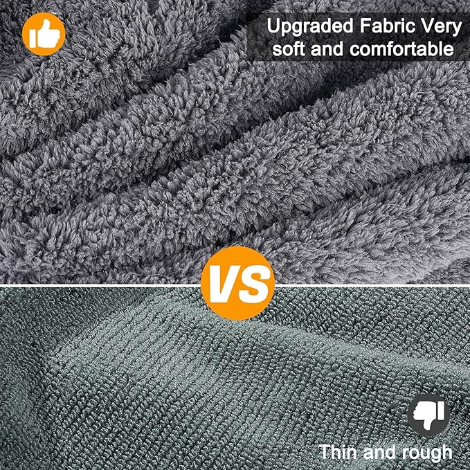 Unicorn Catcher Dog Bathrobe Super Absorbent Dog Towels for Drying Dogs Large Quick Drying Dog Robes for After Bath Soft Dog Drying Towel Adjustable Dog Drying Coat to Keep Dog Warm(S-XXL), Grey