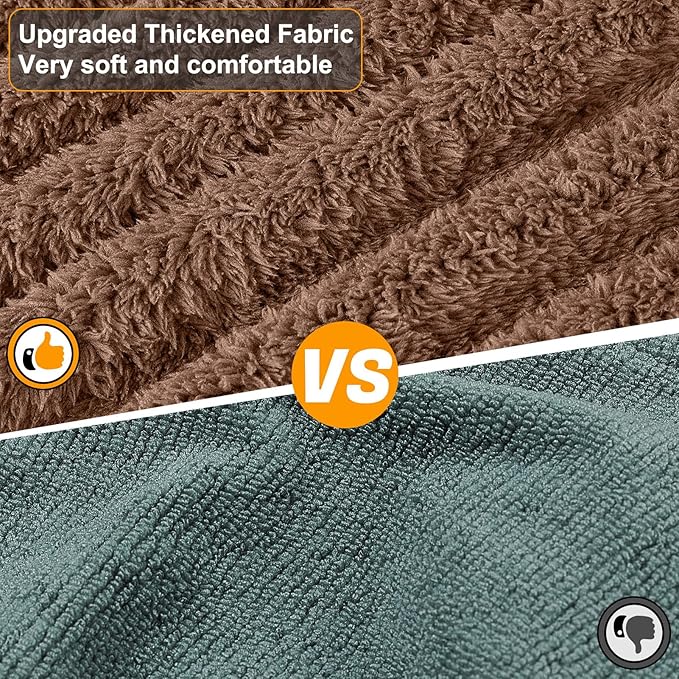 Bienbee Dog Bathrobe, Quick Drying Super Absorbent Dog Robes for After Bath, Warm Keeping Dogs Towel, Dogs Bath Supplies, Brown M