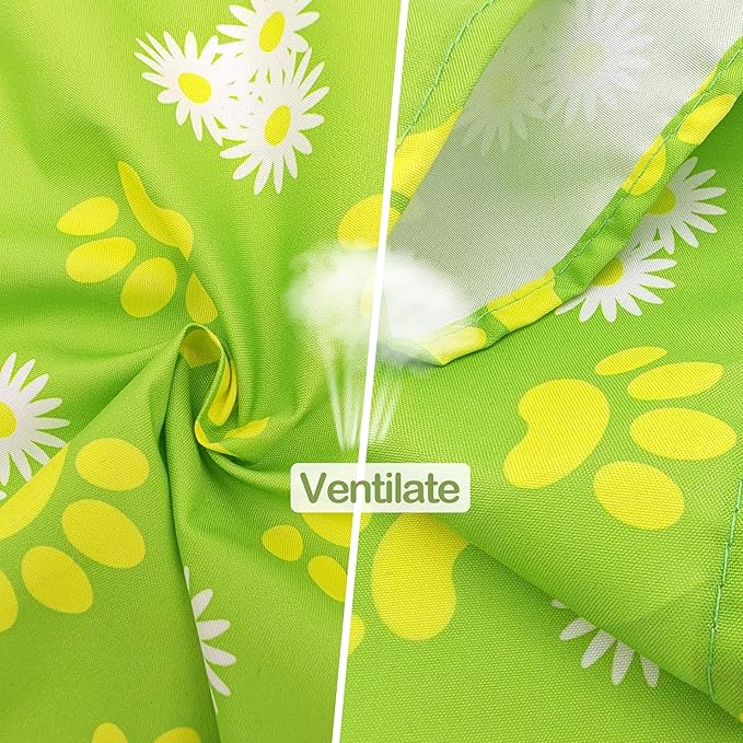 7 PCS Small Dog Bandanas Paw Print 25 Inch Polyester Dogs Bandana for Medium Cats Large Scarves Party Grooming M