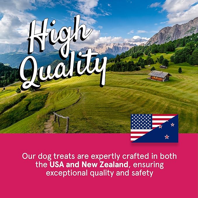 Real Meat Dog Treats - Three 12oz Bag of Bite-Sized Air-Dried Lamb & Venison Jerky for Dogs - Grain-Free Jerky Dog Treats with 95% All-Natural, Free-Range, Grass Fed Lamb & Venison