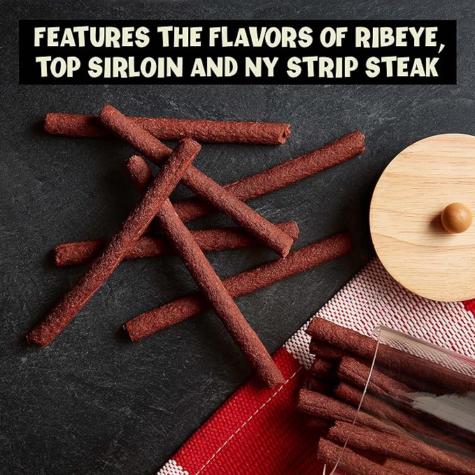 Pup-Peroni Dog Treats, Triple Steak Flavor, 22.5 Ounce, Ribeye, Top Sirloin, NY Strip Flavors (Pack of 2)