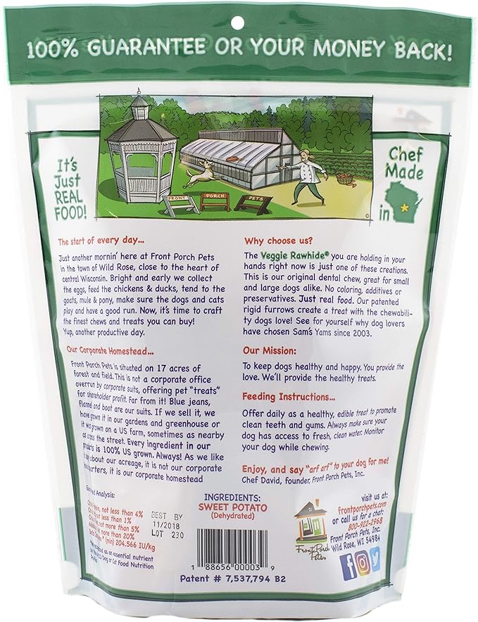 Sweet Potato Dog Chewz - 6 Pack - Value Pack Veggie Rawhide