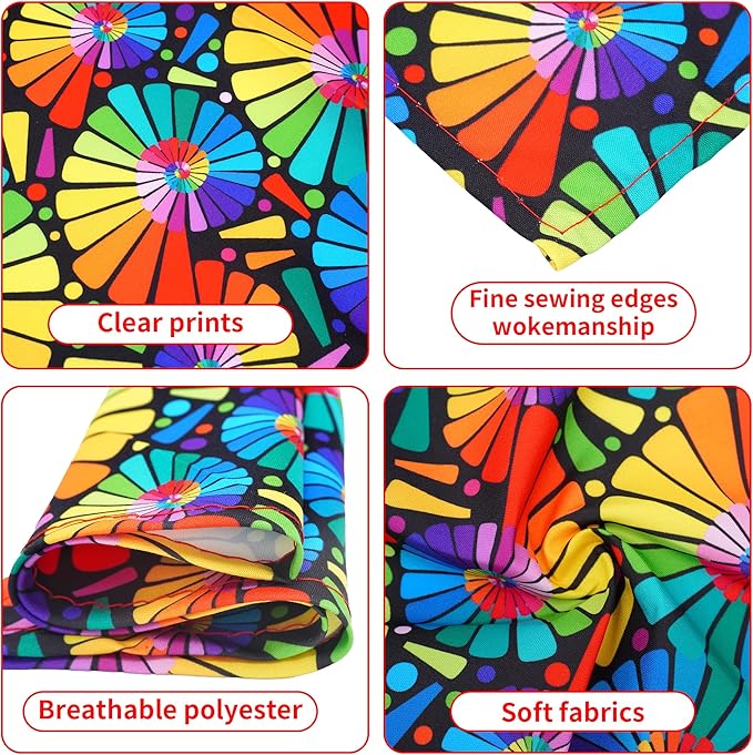30 Pack Rainbow Dog Bandanas Bulk for Large Dogs Breed 33 Inch LGBT Extra Large Dog Bandanas XL Pride Month Dogs Bandana Grooming L
