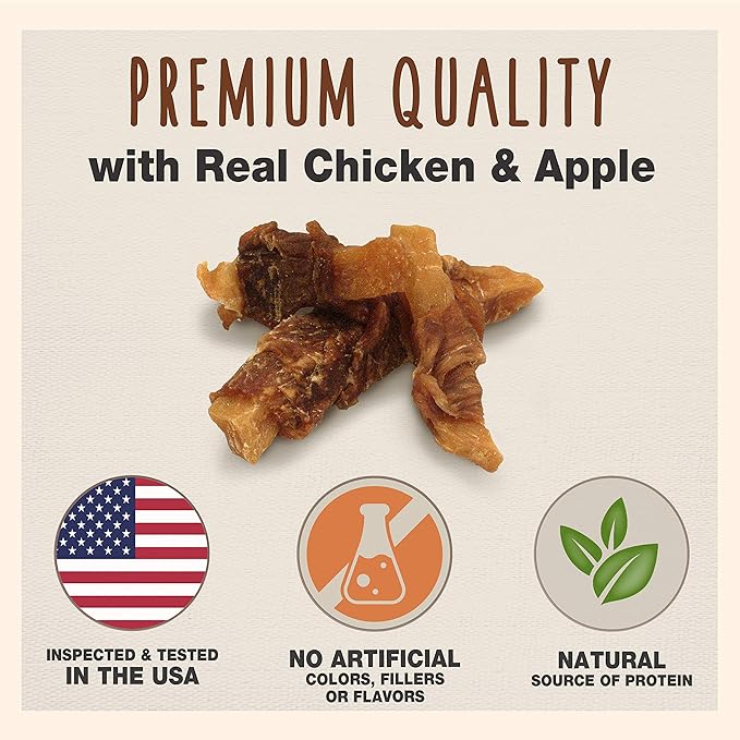 Cadet Gourmet Sweet Potato & Chicken Wraps Limited-Ingredient Dog Chews, Healthy and Natural Training Treats for Small and Large Dogs, 14 oz.
