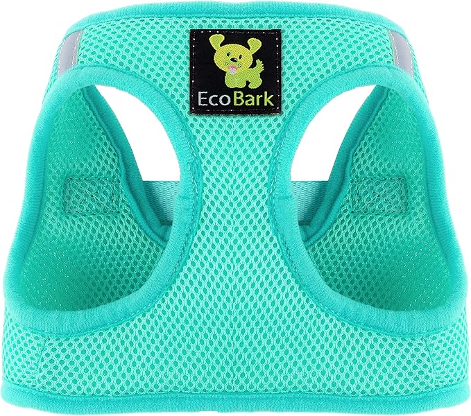 EcoBark Step in Dog Harness - Eco-Friendly Teacup Dog Harnesses for XXS, XS, and Small Dogs - Reflective and Adjustable Mini Body Halter Vest -Tiny Soft Mesh Toy Breed Harness (Mint, XXS)