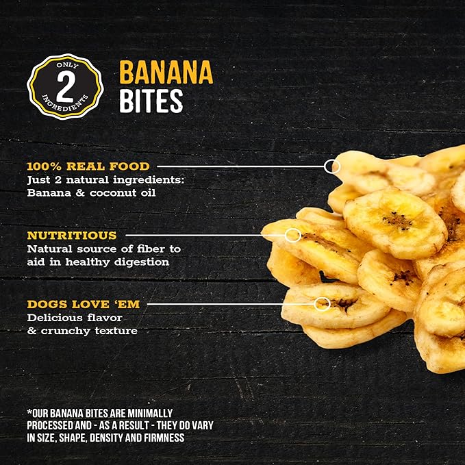 Wholesome Pride Banana Bites 100% All-Natural Limited Ingredient Dog Treats, 16 oz
