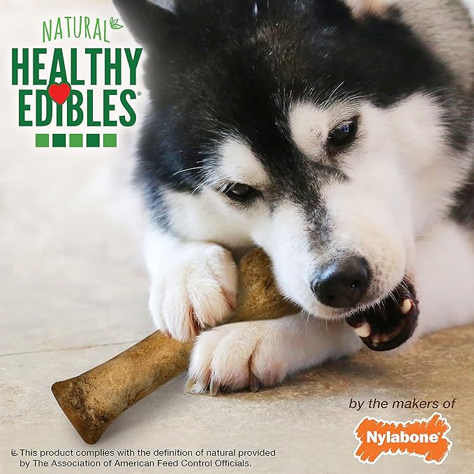 Nylabone Healthy Edibles Natural Dog Chews Long Lasting Roast Beef Flavor Treats for Dogs, X-Large/Souper (1 Count)