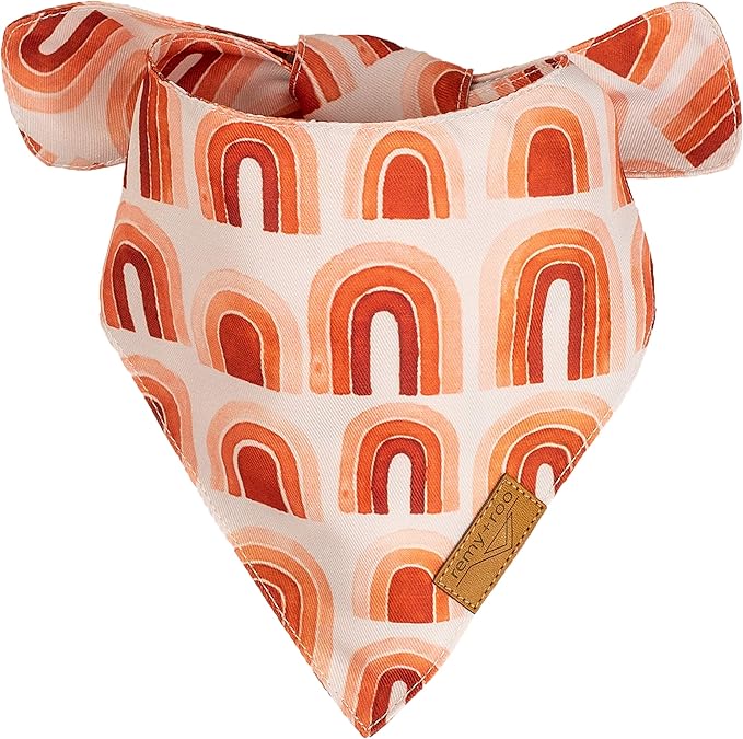 Remy+Roo Large Spring Bandanas - 4 Pack Rubi Set | Premium Durable Adjustable Polyester Fabric | Patented Shape Girl Dog Bandana, Floral Dog Bandana