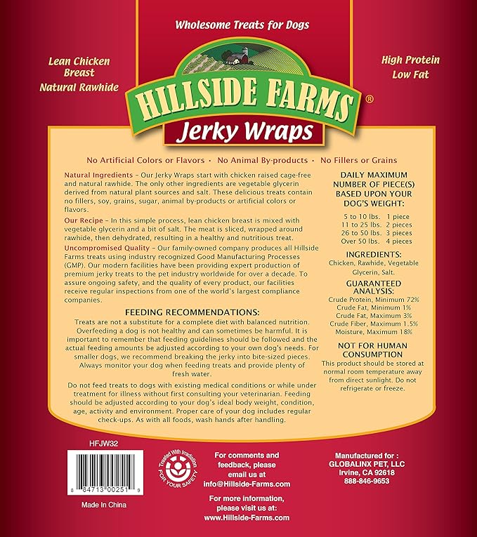 Chicken And Rawhide Jerky Wraps Premium Dog Treats, 32-Ounce