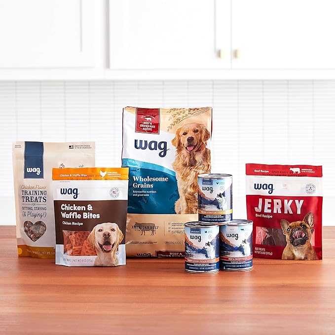 Amazon Brand - Wag Dog Treats Chicken and Waffle Bites 6oz