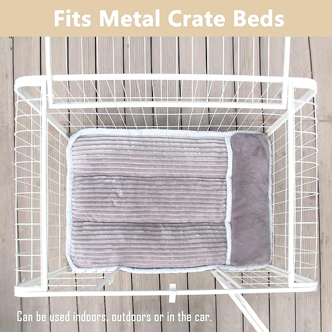 Dog Bed for Large Dogs, Dog Mattress with Pillow for Crate Kennel, Sofa pet Bed, Super Soft pet Bed for Medium, Jumbo, Small Dogs Breeds (Grey, Large-2:(36"x23"x3"))