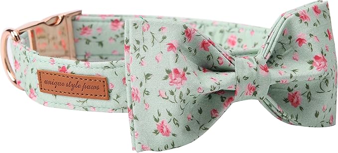 Unique Style Paws Pet Soft &Comfy Bowtie Dog Collar and Cat Collar Pet Gift for Dogs and Cats 6 Size and 7 Patterns