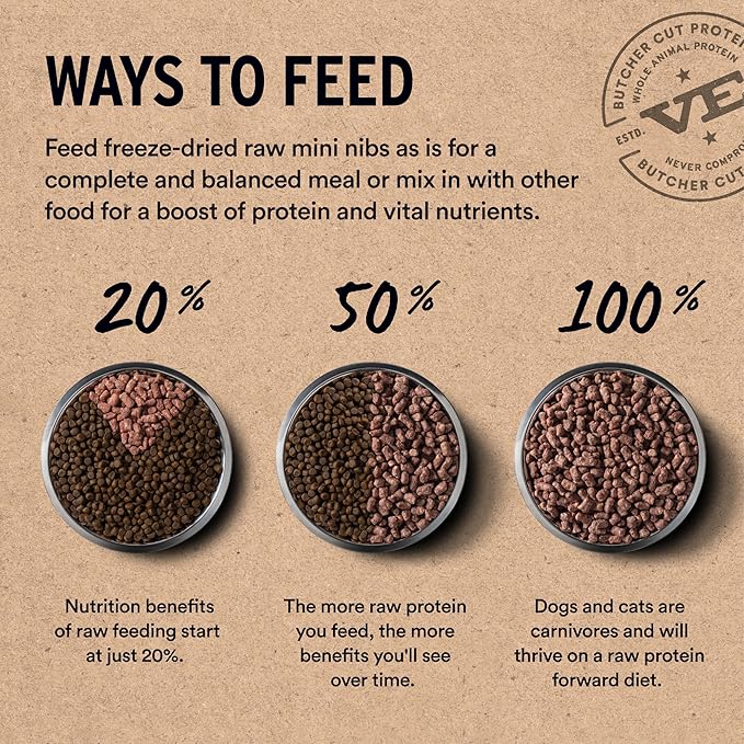 Vital Essentials® Freeze-Dried Raw Rabbit Entree & Mixer Dog Food Crunchy Mini Nibs, 14 oz