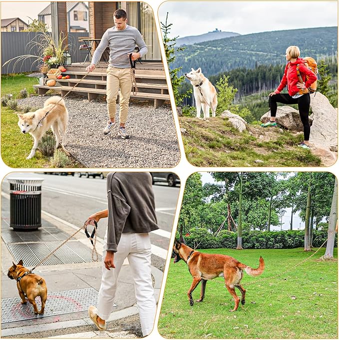 NTR Heavy Duty Dog Leash - 30FT Training Leash with Swivel Lockable Hook and Padded Handle, Ideal for Walking, Hunting, Camping, Backyard Use with Small, Medium, Large Dogs