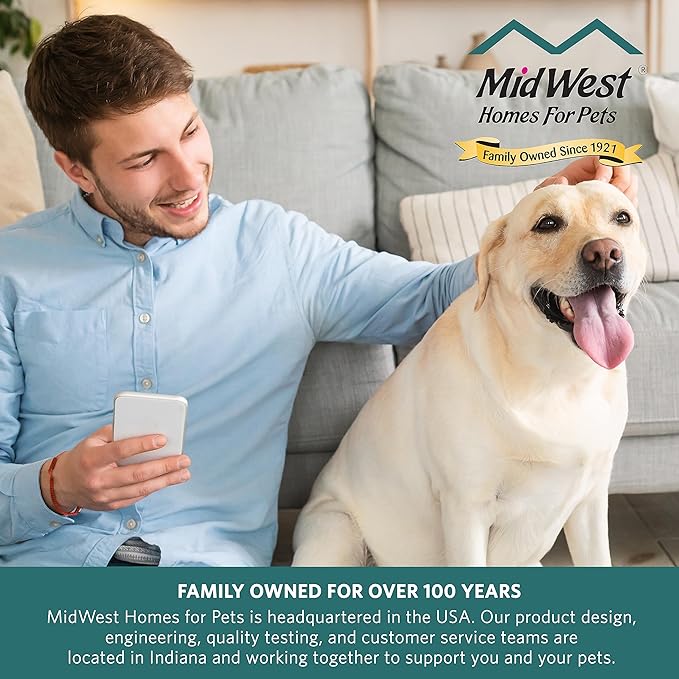 MidWest Homes for Pets Deluxe Dog Beds | Super Plush Dog & Cat Beds Ideal for Dog Crates | Machine Wash & Dryer Friendly, 1-Year Warranty, Fits 48 Inch Crate.