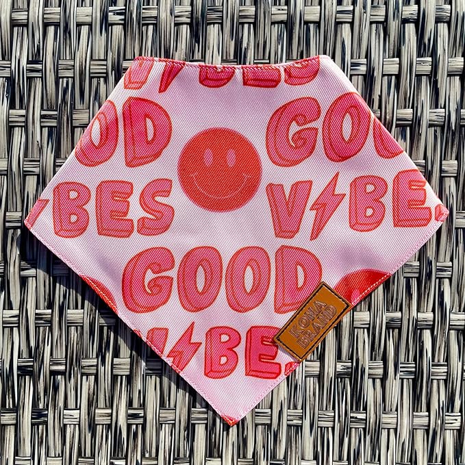 KonaBrandCo- Premium Handmade Dog Bandana | Dual Layered Silky Durable Polyester Fabric | Adjustable Fit Custom Shape- Won't Roll (Large, REMY)