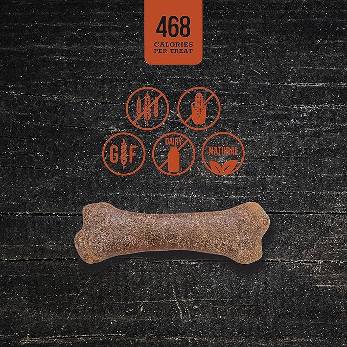 Wholesome Pride Natural & Healthy Dog Chews 2Pk for Large Dogs, Bacon Flavor, Made in The USA