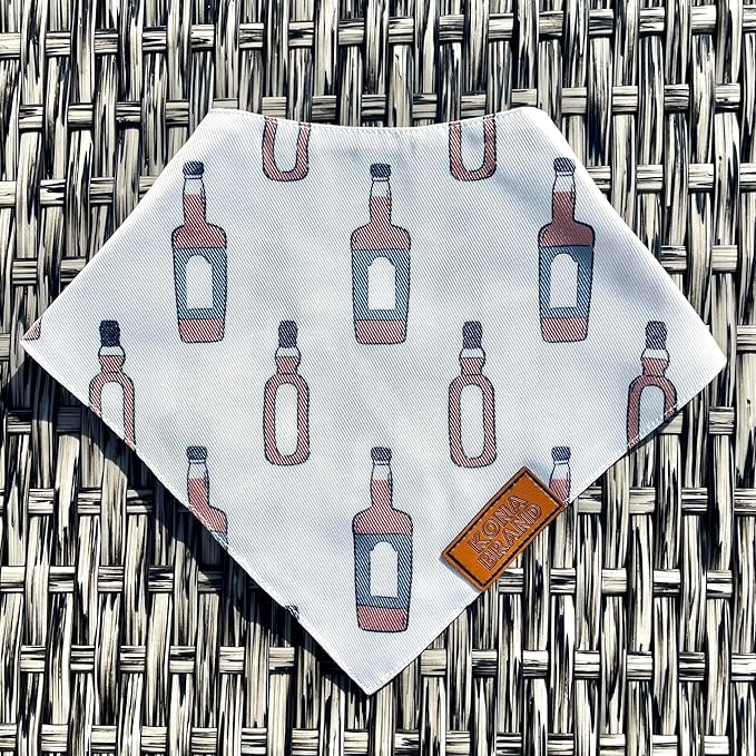 KonaBrandCo- Premium Handmade Dog Bandana | Dual Layered Silky Durable Polyester Fabric | Adjustable Fit Custom Shape- Won't Roll (Small, KNOX)