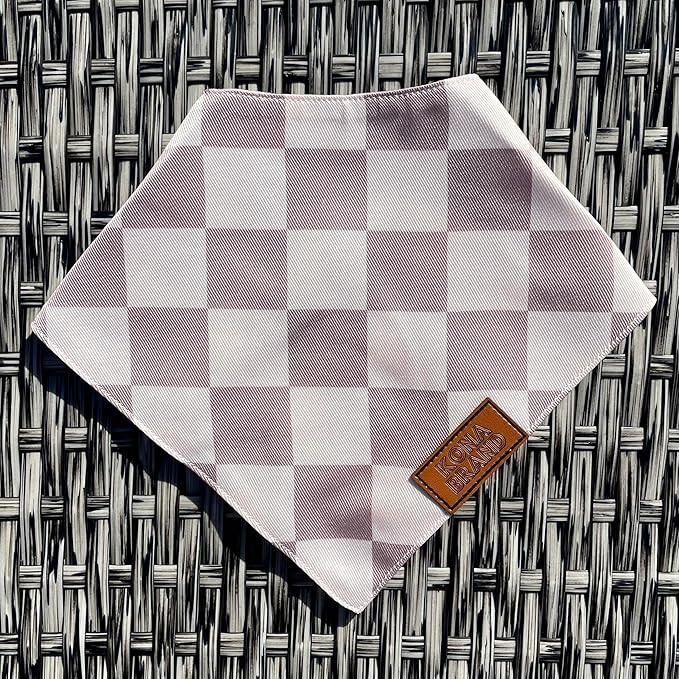 KonaBrandCo- Premium Handmade Dog Bandana | Dual Layered Silky Durable Polyester Fabric | Adjustable Fit Custom Shape- Won't Roll (Medium, CALVIN)