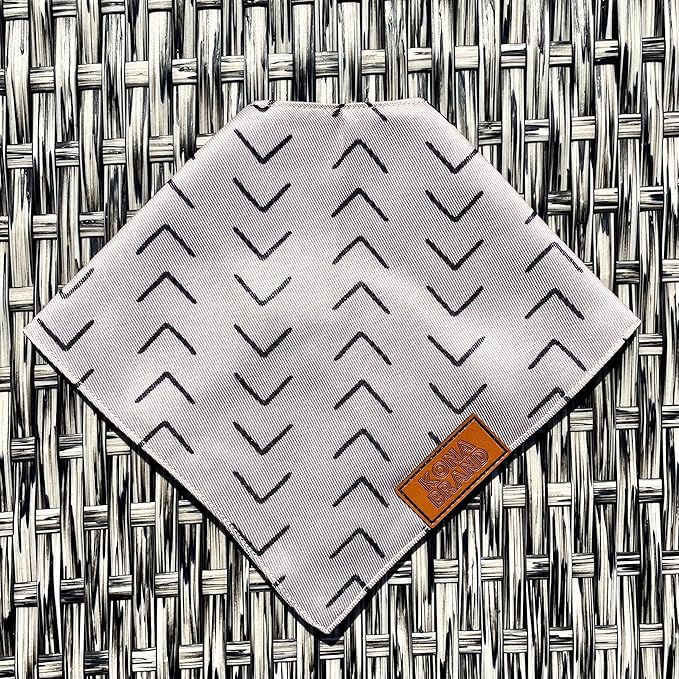 KonaBrandCo- Premium Handmade Dog Bandana | Dual Layered Silky Durable Polyester Fabric | Adjustable Fit Custom Shape- Won't Roll (Medium, COOPER)