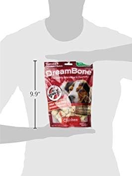 DreamBone Mini Chews, Made With Real Chicken, Rawhide Free Chews For Dogs, 24 Count
