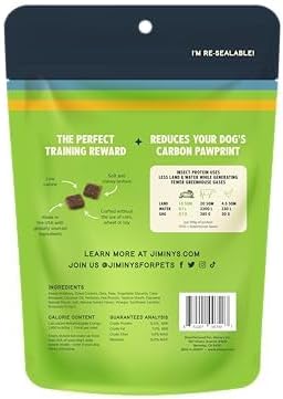 Jiminy's Chewy Cricket Dog Training Treats, Low Calorie, Hypoallergenic, 6oz, Sweet Potato & Pea (Pack of 1)