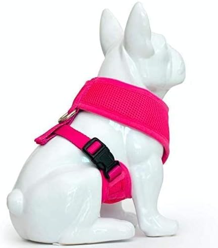EcoBark Dog Harness - Max Comfort Luxurious Soft Mesh - Over The Head No Pull & No Choke Halter Harness Vest - Eco-Friendly Body Harness for Puppy, Toy Breeds, Small & Medium Dogs (Medium, Pink)