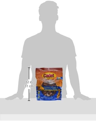 Cadet Gourmet Sweet Potato & Chicken Wraps Limited-Ingredient Dog Chews, Healthy and Natural Training Treats for Small and Large Dogs, 28 oz.
