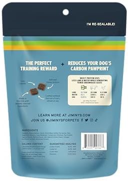 Jiminy's Chewy Training Treats for Dogs, Low Calorie, Hypoallergenic Insect Protein, Made in USA, 6oz, Peanut Butter & Cranberry (Pack of 1)
