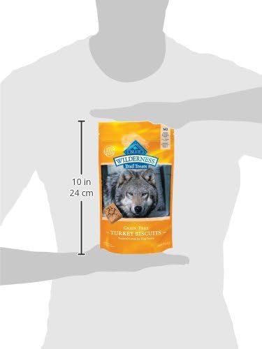 Blue Buffalo Wilderness Trail Treats High Protein Grain Free Dog Biscuits Crunchy Dog Treats, Turkey Recipe, 10-oz Bag