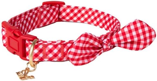 Dolly Doggy Parton Dog Harnesses and Leash/Collar Set Collection, Red Gingham Collar Leash Set, Medium