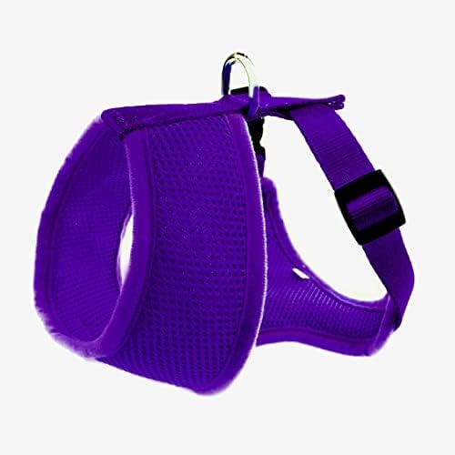 EcoBark Dog Harness - Eco-Friendly Max Comfort Harnesses - Luxurious Soft Mesh Halter - Over The Head Harness Vest- No Pull and No Choke for Small, Toy Breed, and Teacup Dogs (XS, Purple)
