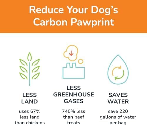 Jiminy's Chewy Cricket Training Treats for Dogs, Low Calorie, Hypoallergenic, Made in USA, 6oz, Pumpkin & Carrot (Pack of 3)