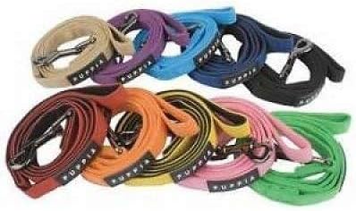 PUPPIA Two Tone Dog Lead Strong Durable Comfortable Grip Walking Training Leash for Small & Medium Dog, Pink, Large