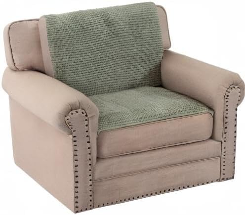 H.VERSAILTEX Plush Chenille Couch Armrest Cover 2 Packs Thick and Soft Sofa Covers Furniture Protector Cover for Pets (27.5" x 27.5", Sea Foam)